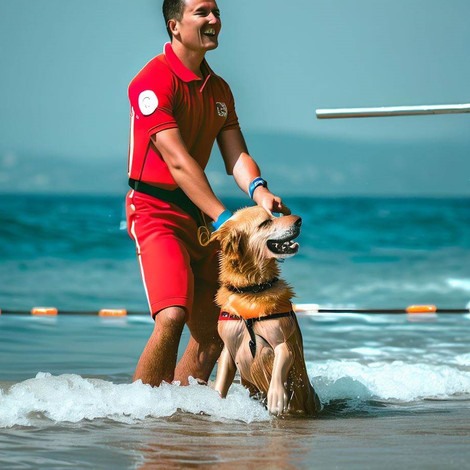 Szkolenie psa ratownika wodnego
